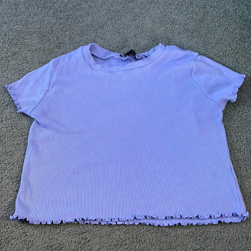 forever 21 cropped lettuce tee